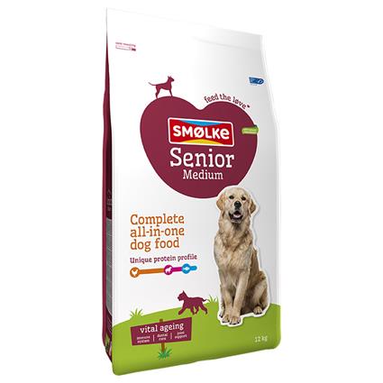Smølke Cão Sénior Médio - Pack económico: 2 x 12 kg