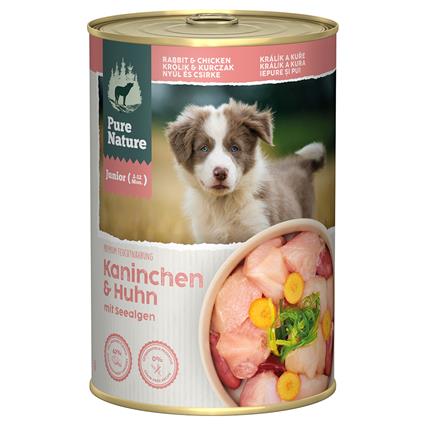 Pure Nature Junior com coelho e frango - 6 x 400 g