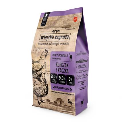 Wiejska Zagroda Cat Frango com pato - 5 kg