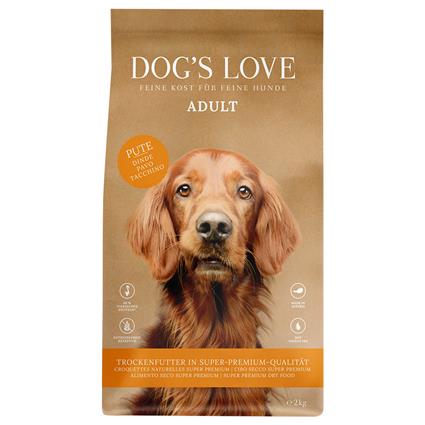 Dog's Love Adult com peru ração para cães - 2 kg
