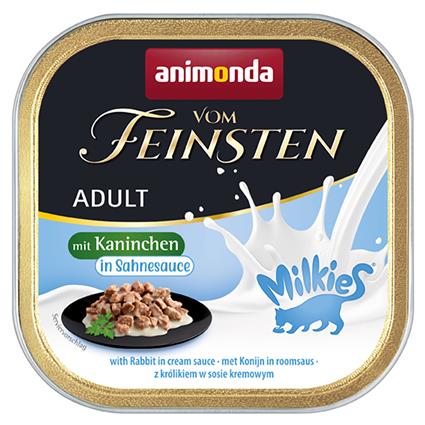 Animonda Vom Feinsten Adult Milkies em molho - Pack económico - Coelho em molho de natas (32 x 100 g)