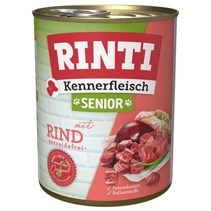 RINTI Kennerfleisch 24 x 800g - Pack económico - Sénior com vaca