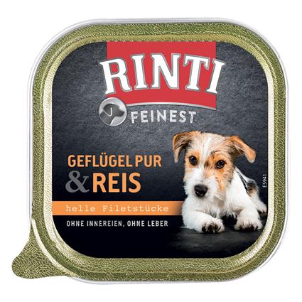Rinti Feinest Terrinas 44 x 150 g - Megapack económico - Aves Pur e arroz