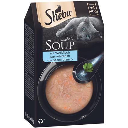 Sheba Classic Soup 40 x 40 g - Pack económico - Com peixe branco