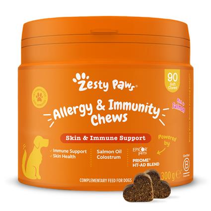 Zesty Paws Allergy & Immunity Chews de salmão - 90 comprimidos