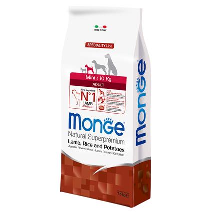 Monge Mini Adult cordeiro, arroz e batatas - 2 x 7,5 kg