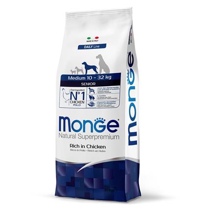 Monge Natural Superpremium Medium Senior Frango - Pack económico: 2 x 12 kg