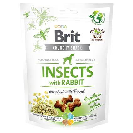 Brit Care Crunchy Cracker Insectos, Coelho e Funcho - 200 g