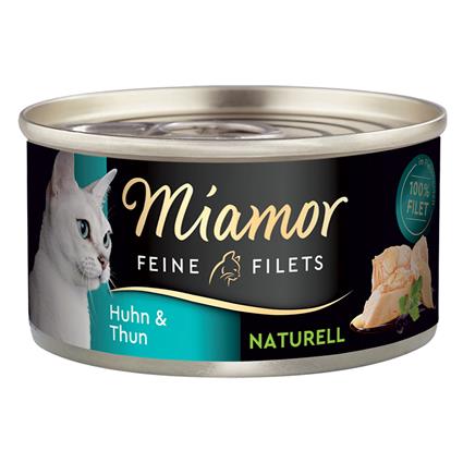 Miamor Feine Filets Naturelle - Pack económico: 24 x 80 g - Frango e atum