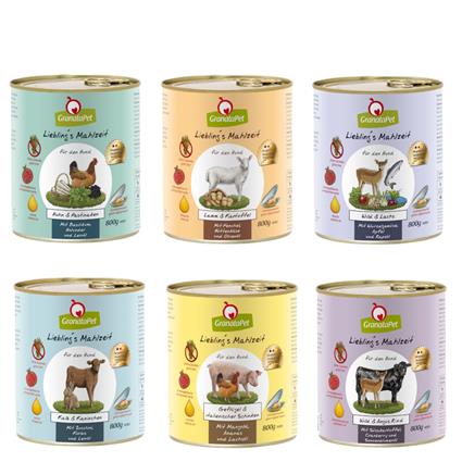 Pack Económico GranataPet Liebling's Mahlzeit 12 x 800 g - Pack misto I (6 variedades)