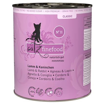 catz finefood 6 x 800 g comida húmida para gatos - Cordeiro e coelho