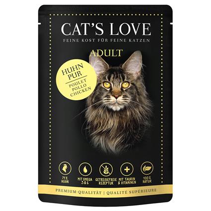 Cat's Love 12 x 85 g comida húmida para gatos - Frango Pur