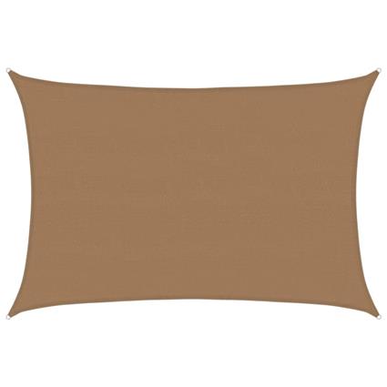 vidaXL Para-sol estilo vela 160 g/m² 5x7 m PEAD castanho-acinzentado