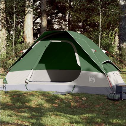 vidaXL Tenda de campismo cúpula para 2 pessoas impermeável verde
