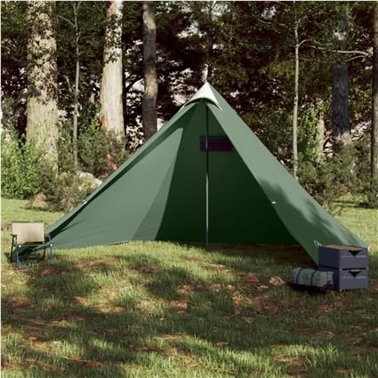 vidaXL Tenda familiar tipi para 7 pessoas impermeável verde