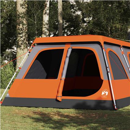 vidaXL Tenda familiar cúpula 8 pessoas libertação rápida cinza/laranja