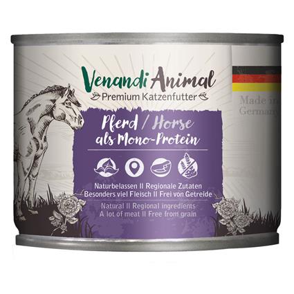 Venandi Animal Monoproteína 6 x 200 g comida húmida para gatos - Cavalo