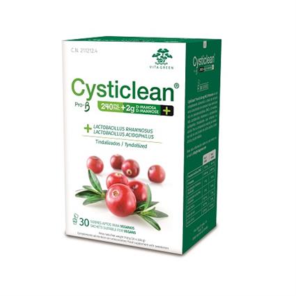 Cysticlean ProB y D-Manosa 240mg PAC y Arándano Rojo 30 Sobres