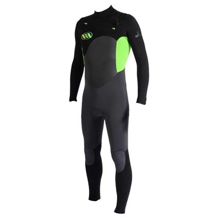 West Lotus Long Sleeve Chest Zip Neoprene Suit Preto XL