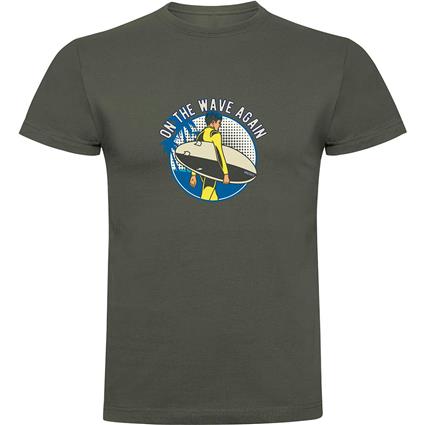 Kruskis On The Wave Short Sleeve T-shirt Verde L Homem