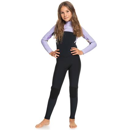 Roxy 4/3 Mm Swell Series Long Sleeve Front Zip Neoprene Suit Preto 10 Years