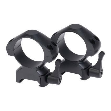 Stinger Quick Release 4 Screws 30 Mm Steel Rings High Height Mounts Prateado
