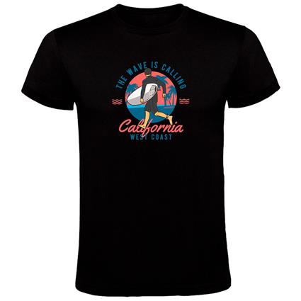 Kruskis Wave Calling Short Sleeve T-shirt Preto 3XL Homem