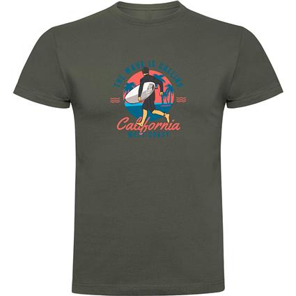 Kruskis Wave Calling Short Sleeve T-shirt Verde L Homem