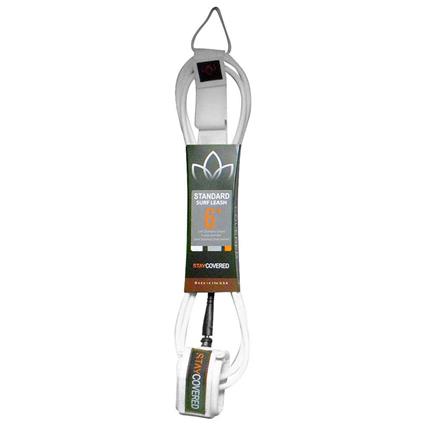 Stay Covered 6´ Standard Surf Leash Transparente