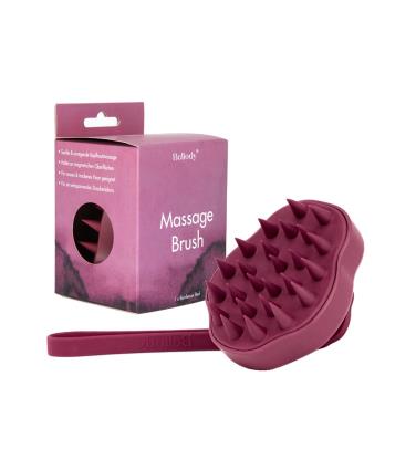 Bellody - Escova massageadora de couro cabeludo - Vermelho Borgonha