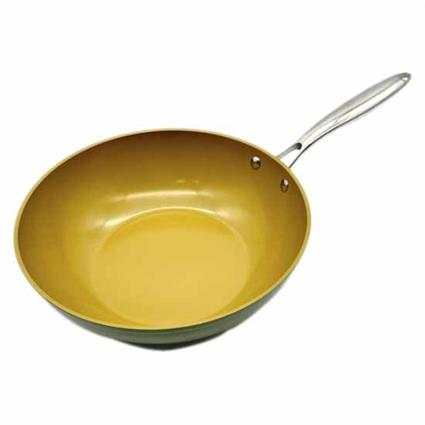 Amercook Amvegan By Fran Lopez 28 Cm Wok Dourado