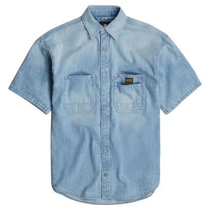 G-star Venture Short Sleeve Shirt Azul M Mulher