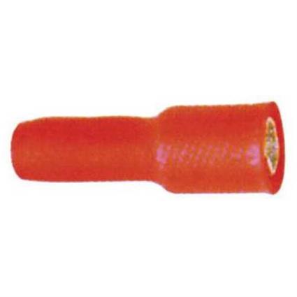Oem Marine Round Female Plug Terminal 100 Units Laranja 4 mm