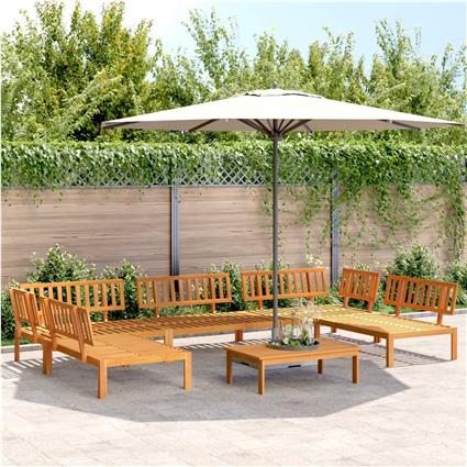 vidaXL 6 pcs conjunto de móveis de paletes p/ jardim acácia maciça