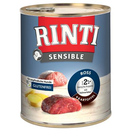 RINTI Sensible 6 x 800 g - Cavalo, fígado de galinha e batata