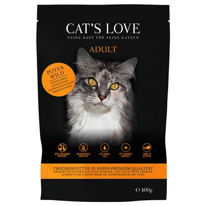 Cat's Love Adult com peru e veado ração para gatos - 400 g