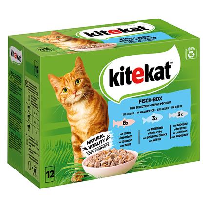 Kitekat saquetas herméticas 48 x 85 g - Terrina de peixe em gelatina