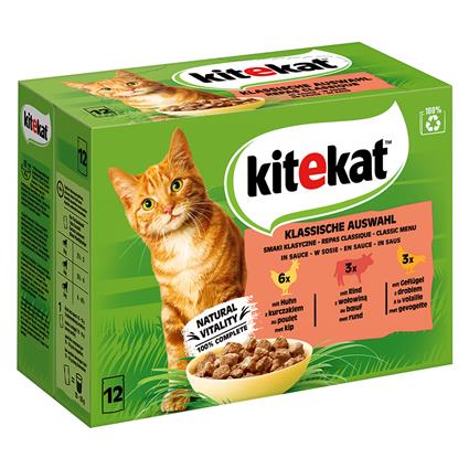 Kitekat saquetas herméticas 48 x 85 g - Seleção Clássica em molho