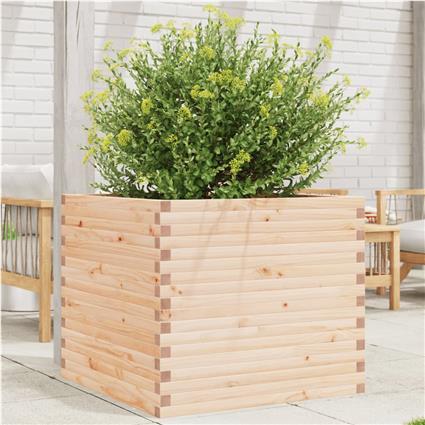vidaXL Vaso/floreira de jardim 80x80x68,5 cm madeira de pinho maciça