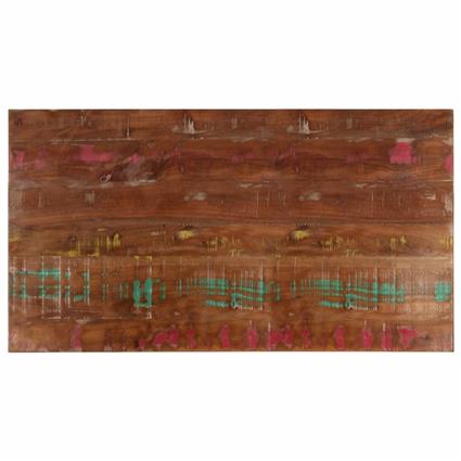 vidaXL Tampo de mesa retangular 100x70x3,8cm madeira recuperada maciça