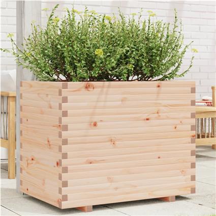 vidaXL Vaso/floreira de jardim 70x70x72,5 cm madeira de pinho maciça