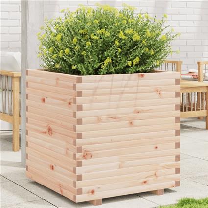 vidaXL Vaso/floreira de jardim 70x70x72,5 cm madeira de pinho maciça