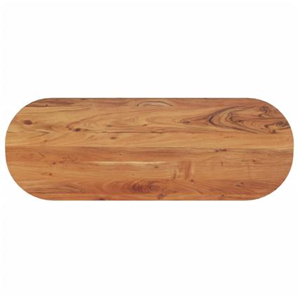 vidaXL Tampo de mesa oval 110x40x2,5 cm madeira de acácia maciça