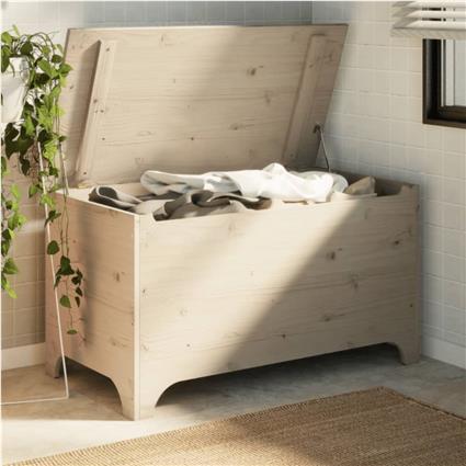 vidaXL Caixa de arrumação com tampa RANA 100x49x54 cm pinho maciço