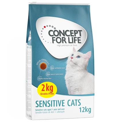 Concept for Life Sensitive Cats - Receita melhorada! - 10 + 2 kg grátis!