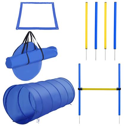 Conjunto de Treino de Agilidade com Altura Ajustável Túnel e Bolsa de Transporte