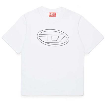 Diesel Kids J01788 Short Sleeve T-shirt Branco 4 Years
