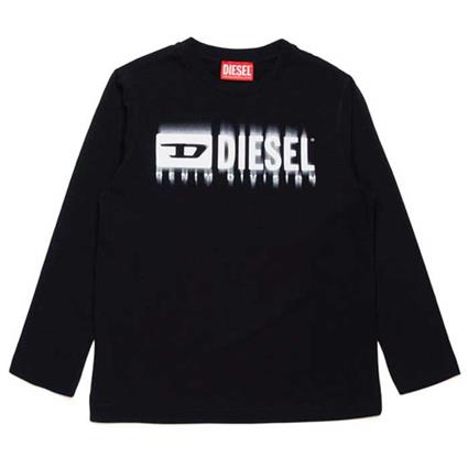 Diesel Kids J02032 Short Sleeve T-shirt Preto 16 Years