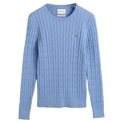 Gant Stretch Cable Crew Neck Sweater  L Mulher