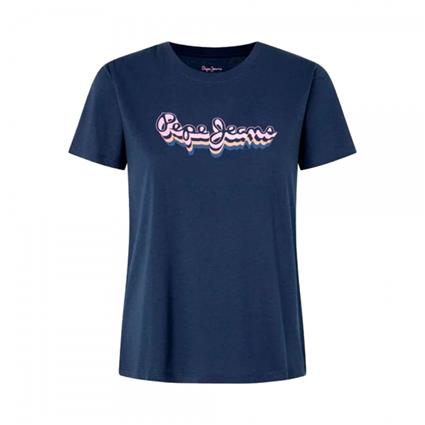 Pepe Jeans Enara Short Sleeve T-shirt Azul L Mulher